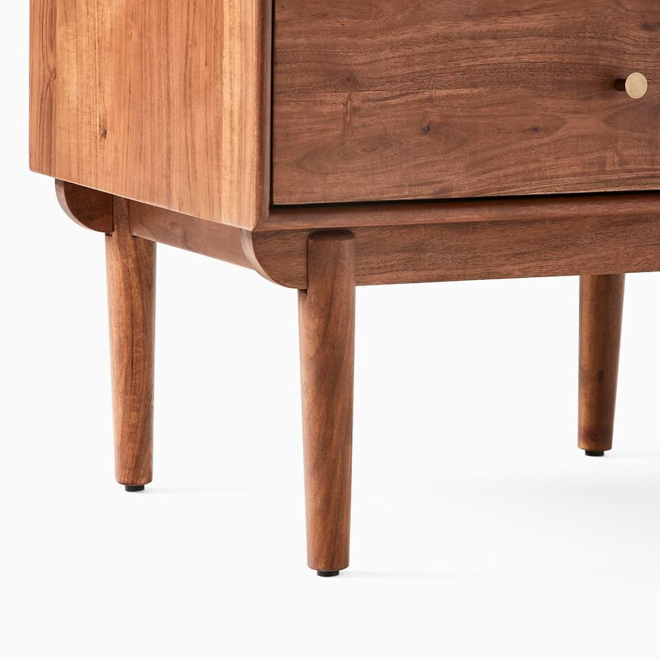 Keira Solid Wood Bedside Table (64 cm) West Elm UK